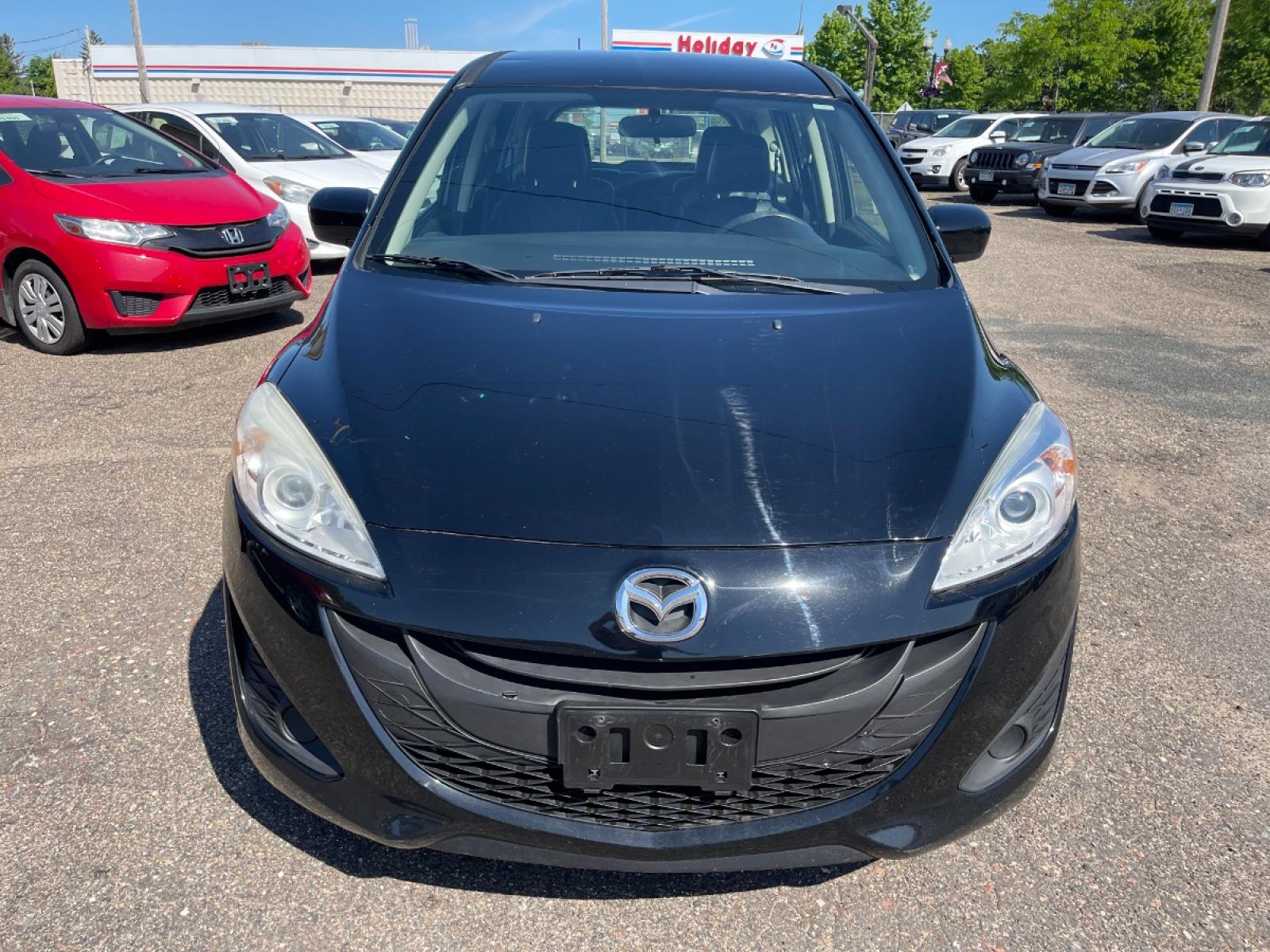 2012 BLACK /BLACK Mazda MAZDA5 Sport (JM1CW2BLXC0) with an 2.5L L4 DOHC 16V engine, AUTOMATIC transmission, located at 434 West Main Street, Anoka, MN, 55303, (763) 576-9696, 45.201759, -93.396706 - MULTI-POINT "PERFORMANCE" INSPECTION PERFORMED: Transmission/clutch, Engine performance, Brakes, Steering, Heater/Air Conditioning, Instruments/Controls, Headlights/fog lights, Brake/back-up lights, Interior/warning lights, Turn signals/flashers MULTI-POINT "UNDER HOOD" INSPECTION PERFORMED : F - Photo #1