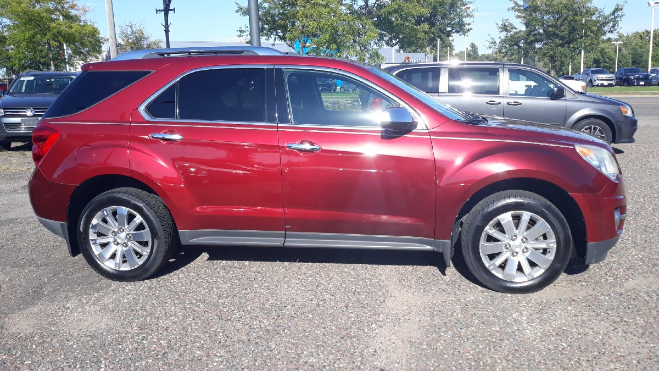 2011 RED /GRAY Chevrolet Equinox 2LT 2WD (2CNALPEC0B6) with an 2.4L L4 DOHC 16V engine, 6-Speed Automatic transmission, located at 434 West Main Street, Anoka, MN, 55303, (763) 576-9696, 45.201759, -93.396706 - 2 OWNER MULTI-POINT "PERFORMANCE" INSPECTION PERFORMED: Transmission/clutch, Engine performance, Brakes, Steering, Heater/Air Conditioning, Instruments/Controls, Headlights/fog lights, Brake/back-up lights, Interior/warning lights, Turn signals/flashers MULTI-POINT "UNDER HOOD" INSPECTION PE - Photo #3