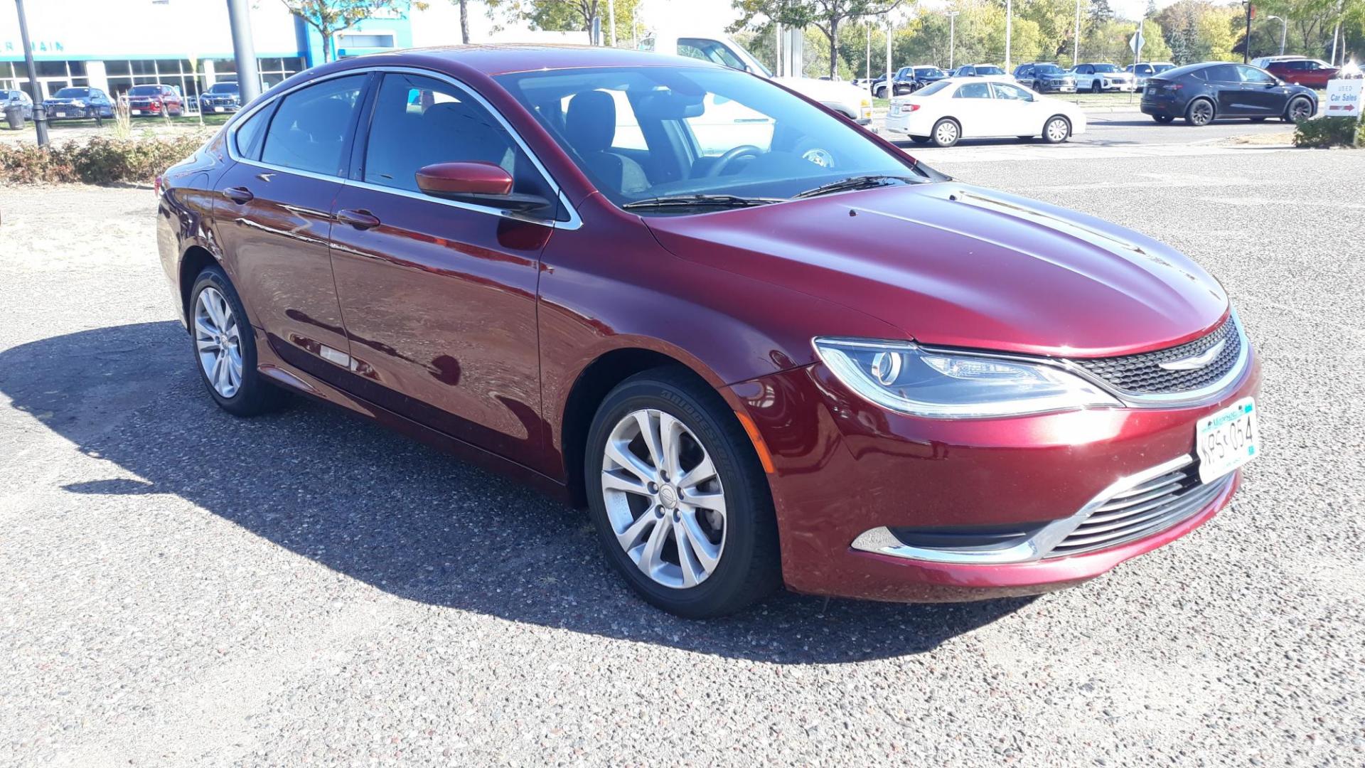 2016 RED /GRAY Chrysler 200 Limited (1C3CCCAB4GN) with an 2.4L L4 DOHC 16V engine, 9A transmission, located at 434 West Main Street, Anoka, MN, 55303, (763) 576-9696, 45.201759, -93.396706 - 2016 CHRYSLER 200 LIMITED, Air Conditioning; Power Windows; Power Locks; Power Steering; Tilt Wheel; AM/FM CD/MP3; Satellite; Sentry Key; Keyless Entry; Alarm; Available; Dual Airbags Front Head and Side; Active Seatbelts; Dual Rear Side Airbags; All Wheel ABS - Photo#2